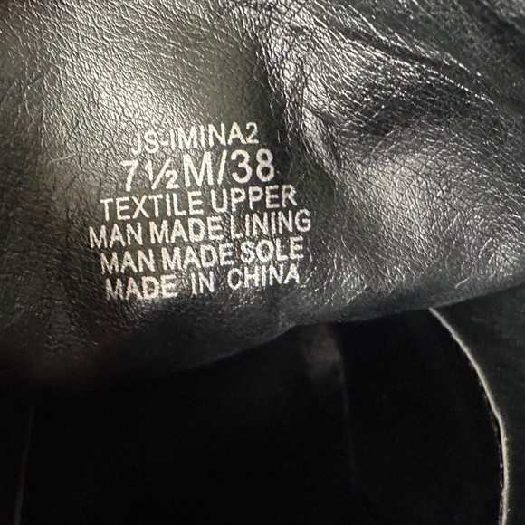 NIB Jessica Simpson Black Imina Platform RhinestonesLadies Booties size 7.5M/38 - Picture 4 of 7